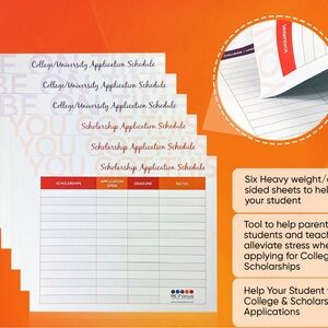 Scholarships & College Appl. Timeline Package to help students w/out anxiety